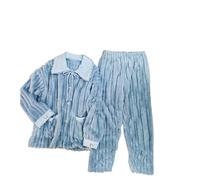 Pyjamas Sets for Women UK Nightwear Pyjamas for Women Fleece Fluffy Pj Bottoms Long Sleeve Button Down Top and Thermal Bottoms Womens Pjs Warm Pyjama Casual Lounge Wear Winter Sleepwear Soft 2 Piece