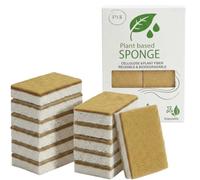 PYJI Washing Up Sponges 12 Pack, Eco Kitchen Sponge, Non Scratch Scourers, Compostable & Plastic Free, Cellulose Dish Sponge, Biodegradable Household Cleaning Pads
