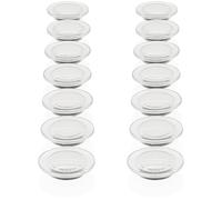 PYJLBX 14 Pack Strong Fridge Magnets - Small Round Transparent White Magnets for Whiteboard, Notice Board, Office & Crafts - Heavy Duty Cute Mini Magnets for Refrigerator, Memo Board, School, Home