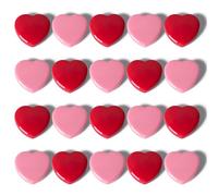 PYJLBX 20PCS Fridge Magnets - Cute Heart Strong Magnet, Decorative Small Magnets for Whiteboard, Crafts, Notice Board - Mini Heavy Duty Magnets for Adults, Home, Kitchen, School & Office (Red+Pink)