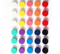 PYJLBX 30 Pack Fridge Magnets - 10 Colours Heavy Duty Magnets, Round Mini Magnets for Whiteboard, Refrigerator, Notice Board & Crafts - Multi-Purpose Strong Small Magnet for Adults, Home & Office