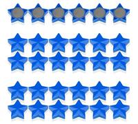 PYJLBX 30Pcs Fridge Magnets - Strong Mini Magnets for Whiteboard, Notice Board, Crafts - Heavy Duty Small Cute Magnets for Adults, Kitchen, Office, Home - Decorative Magnet Magnetic Dots (Star, Blue)