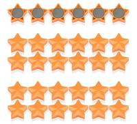PYJLBX 30Pcs Fridge Magnets - Strong Mini Magnets for Whiteboard, Notice Board, Crafts - Heavy Duty Small Cute Magnets for Adults, Kitchen, Office, Home - Decorative Magnet Magnetic Dots (Star,Orange)