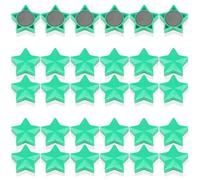 PYJLBX 30Pcs Fridge Magnets - Strong Mini Magnets for Whiteboard, Notice Board, Crafts - Heavy Duty Small Cute Magnets for Adults, Kitchen, Office, Home - Decorative Magnet Magnetic Dots (Star, Green)