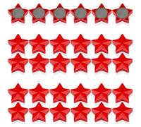 PYJLBX 30Pcs Fridge Magnets - Strong Mini Magnets for Whiteboard, Notice Board, Crafts - Heavy Duty Small Cute Magnets for Adults, Kitchen, Office, Home - Decorative Magnet Magnetic Dots (Star, Red)