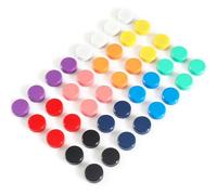 PYJLBX 40 Pack Fridge Magnets - 10 Colours Heavy Duty Magnets, Round Mini Magnets for Whiteboard, Refrigerator, Notice Board & Crafts - Multi-Purpose Strong Small Magnet for Adults, Home & Office