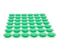 PYJLBX 42 Pack Strong Fridge Magnets - Small Round Transparent Green Magnets for Whiteboard, Notice Board, Office & Crafts - Heavy Duty Cute Mini Magnets for Refrigerator, Memo Board, School, Home