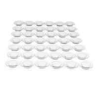 PYJLBX 42 Pack Strong Fridge Magnets - Small Round Transparent White Magnets for Whiteboard, Notice Board, Office & Crafts - Heavy Duty Cute Mini Magnets for Refrigerator, Memo Board, School, Home