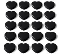 PYJLBX Fridge Magnets, 20 Pack Cute Mini Heart Strong Magnet - Decorative Small Magnets for Whiteboard, Kitchen, Crafts & Notice Boards - Heavy Duty Magnets for Fridge Classroom Office Home (Black)