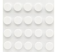 PYJLBX Fridge Magnets 20 Pack - Strong Small Round Whiteboard Magnets, Heavy Duty Magnetic Dots for Fridge, Notice Board, Office, Crafts, Magnetic Boards, School & Home - Mini White Magnets for Adults