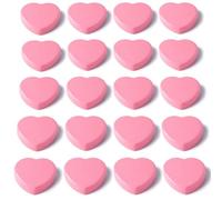 PYJLBX Fridge Magnets, 20PCS Pink Heart Strong Magnet - Cute Small Magnets for Whiteboard & Notice Board - Mini Decorative Heavy Duty Magnets for Crafts, Fridge, Home, Kitchen, School, Office (Pink)