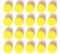 PYJLBX Fridge Magnets, 20pcs, Yellow, Round, Plastic, Strong, Mini, Whiteboard, Notice Board, Decorative, Playful, Colorful Art Decor