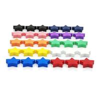 PYJLBX Fridge Magnets 30 Pack - Star Strong Small Whiteboard Magnets, Colorful Mini Heavy Duty Round Refrigerator Magnets for Crafts, Whiteboard, Planning Boards, Notice Board, Office,Home (10 Colors)