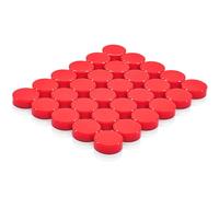 PYJLBX Fridge Magnets - 30 Pack Strong Mini Round Heavy Duty Magnets for Whiteboard, Notice Board, Office & Crafts - Colourful Small Red Magnets for Adult, Refrigerator, Memo, School, Home, Kitchen