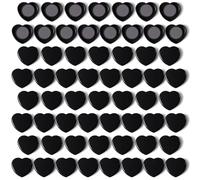 PYJLBX Fridge Magnets, 60 Pack Cute Mini Heart Strong Magnet - Decorative Small Magnets for Whiteboard, Kitchen, Crafts & Notice Boards - Heavy Duty Magnets for Fridge Classroom Office Home (Black)