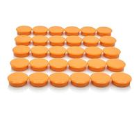 PYJLBX Fridge Magnets - Strong, Small, Cute Round Mini Magnets for Crafts, Whiteboard, Notice Board, Planning Boards, Office, School, Classroom (Orange, 30 Pack)