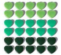 PYJLBX Heart Fridge Magnets - 30PCS Strong Magnet, Cute Mini Decorative Whiteboard Magnets - Small Heavy Duty Magnets for Crafts, Notice Board, Notes, Home, Kitchen, School, Classroom, Office (Green)