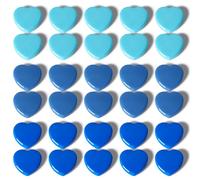 PYJLBX Heart Fridge Magnets - 30PCS Strong Magnet, Cute Mini Decorative Whiteboard Magnets - Small Heavy Duty Magnets for Crafts, Notice Board, Notes, Home, Kitchen, School, Classroom, Office (Blue)