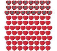 PYJLBX Red Heart Fridge Magnets - 100PCS Small Strong Magnet, Cute Mini Whiteboard Magnets for Crafts & Notice Board - Colourful Decorative Heavy Duty Magnets for Home, Kitchen, Map, Office & School