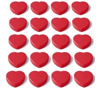 PYJLBX Red Heart Fridge Magnets - 20PCS Small Strong Magnet, Cute Mini Whiteboard Magnets for Crafts & Notice Board - Colourful Decorative Heavy Duty Magnets for Home, Kitchen, Map, Office & School