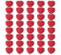 PYJLBX Red Heart Fridge Magnets - 40PCS Small Strong Magnet, Cute Mini Whiteboard Magnets for Crafts & Notice Board - Colourful Decorative Heavy Duty Magnets for Home, Kitchen, Map, Office & School
