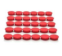 PYJLBX Small Round Fridge Magnets - 30 Pack Red Strong Mini Round Craft Magnets for Whiteboards, Notice Boards, Office Organisation, School & Classroom Supplies, Cute Decorative Magnets for Adult