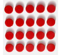 PYJLBX Strong Fridge Magnets, 20 Pack Heavy Duty Small Round Magnets for Whiteboard, Refrigerator, Notice Board & Craft | Refrigerator Magnets Mini Magnetic Dots for Adults, Home, Office, School (Red)