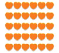 PYJLBX Strong Fridge Magnets, 30Pcs Orange Heart Whiteboard Magnets, Heavy Duty Mini Magnets for Adults, Small Cute Notice Board Magnet for Crafts, Office, Kitchen, Refrigerator, School,Home Organiser