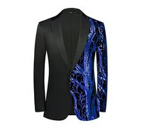 PYJTRL Men Fashion Purple Colorful Velvet Sequins Blazer
