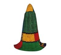 Pyjwyfmy African Style Patchwork Print Hooded Cape,Long Costume Cloak With Hood,Elegant Christmas Halloween Cloak