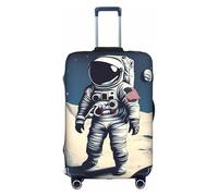 Pyjwyfmy Astronaut On The Moon Print Suitcase Cover–travel Luggage Cover With Elasticity For Suitcases (S/M/L/Xl Sizes), White, S