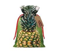 Pyjwyfmy Be A Pineapple Print Christmas Gift Bags,Santa Wrapping Bag,Christmas Canvas Gift Bags With Drawstrings,Present Bag