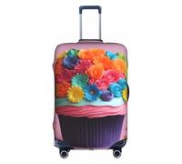 Pyjwyfmy Colorful Cupcakes Rainbow Flower Cake Print Suitcase Cover–travel Luggage Cover With Elasticity For Suitcases (S/M/L/Xl Sizes), White, M