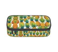 Pyjwyfmy Exotic Tropical Pineapples Print Big Capacity Pencil Pen Case Office Large Storage High Capacity Bag Pouch Holder Box Makeup Bag