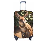 Pyjwyfmy Funny For Kangaroo Zoo Print Suitcase Coverâ€“travel Luggage Cover With Elasticity For Suitcases (S/M/L/Xl Sizes), White, S