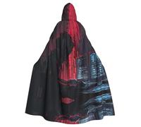 PYJWYFMY Hacker Attack Print Unisex Adults Hooded Cloak Velvet Cape For Halloween Robe Christmas Cloak Cosplay Costumes