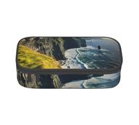 Pyjwyfmy Ireland Outdoors County Clare The Cliffs Print Big Capacity Pencil Pen Case Office Large Storage High Capacity Bag Pouch Holder Box Makeup Bag