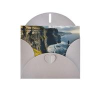 Pyjwyfmy Ireland Outdoors County Clare The Cliffs Print Pearlized Greeting Cards Set,Blank Inside Birthday Cards And Envelopes,Thank You Cards