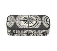 Pyjwyfmy Law Of The Compass Navigation Print Big Capacity Pencil Pen Case Office Large Storage High Capacity Bag Pouch Holder Box Makeup Bag