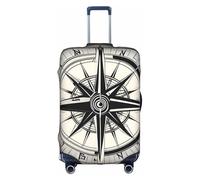 Pyjwyfmy Law Of The Compass Navigation Print Suitcase Coverâ€“travel Luggage Cover With Elasticity For Suitcases (S/M/L/Xl Sizes), White, S