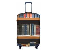 Pyjwyfmy Library Bookshelf Print Suitcase Coverâ€“travel Luggage Cover With Elasticity For Suitcases (S/M/L/Xl Sizes), White, L