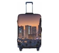 Pyjwyfmy Los Angeles Skyline Print Suitcase Coverâ€“travel Luggage Cover With Elasticity For Suitcases (S/M/L/Xl Sizes), White, S