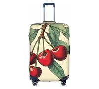 Pyjwyfmy Lovely Sweet Red Cherry Print Suitcase Coverâ€“travel Luggage Cover With Elasticity For Suitcases (S/M/L/Xl Sizes), White, M