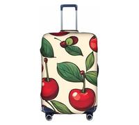 Pyjwyfmy Lovely Sweet Red Cherry Print Suitcase Coverâ€“travel Luggage Cover With Elasticity For Suitcases (S/M/L/Xl Sizes), White, S