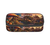 Pyjwyfmy Magic Mushroom Print Big Capacity Pencil Pen Case Office Large Storage High Capacity Bag Pouch Holder Box Makeup Bag