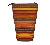 Pyjwyfmy Native American Pattern Print Standing Pencil Case,Telescopic Pen Pouch,Portable Pencil Holder For Study Or Office Supplies