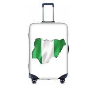 Pyjwyfmy Nigeria Flag Map Print Suitcase Cover–travel Luggage Cover With Elasticity For Suitcases (S/M/L/Xl Sizes)