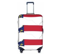 Pyjwyfmy North Carolina State Flag Map Print Suitcase Cover–travel Luggage Cover With Elasticity For Suitcases (S/M/L/Xl Sizes)