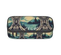Pyjwyfmy Not All Who Wander Are Lost Print Big Capacity Pencil Pen Case Office Large Storage High Capacity Bag Pouch Holder Box Makeup Bag