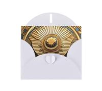 Pyjwyfmy Palm Tree Rocky Shore Print Pearlized Greeting Cards Set,Blank Inside Birthday Cards And Envelopes,Thank You Cards